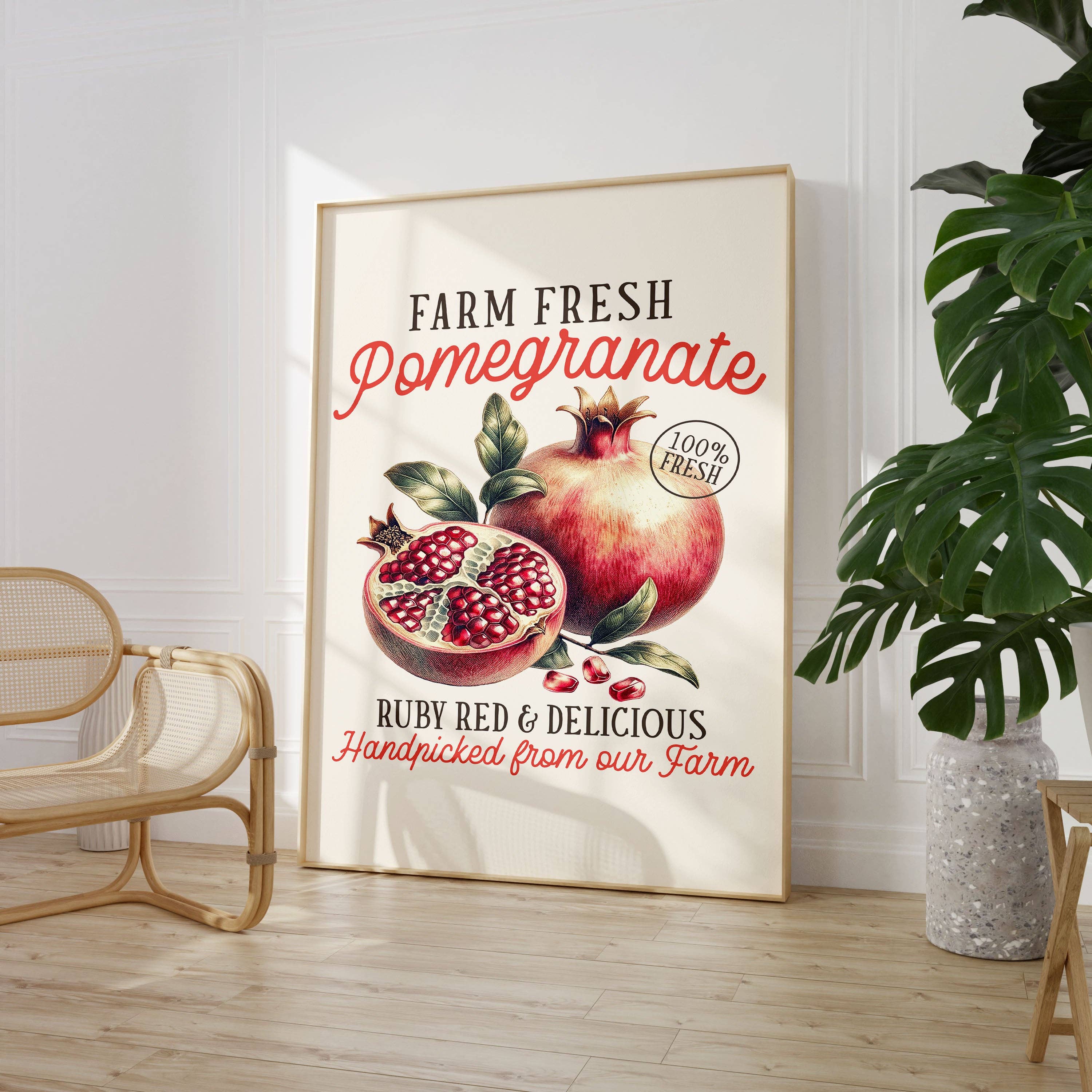 House of Binky - Wholesale Poster - Farm Fresh Pomegranate Fruits Food Poster