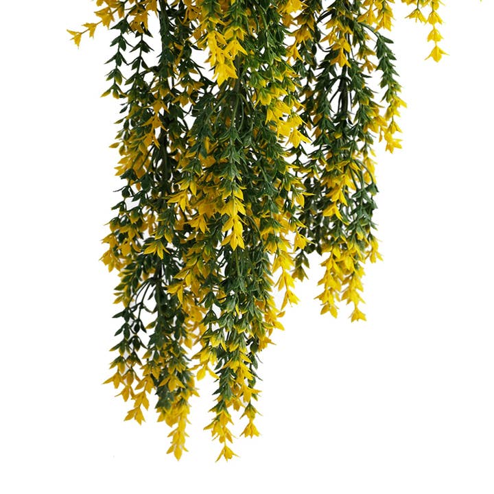 Designer Plants - Wholesale Bunting/garland - Artificial Hanging Yellow & Green Willow Leaf Garland Bushes UV Resistant & Fire Rated | 7.8in x 30in (20cm x 76cm Each)4
