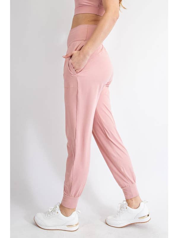 Sunday Morning - Wholesale Athletic Sweatpants/Joggers - Women's - P2165PL37-Plus Size Butter Soft Solid Jogger with Pockets16