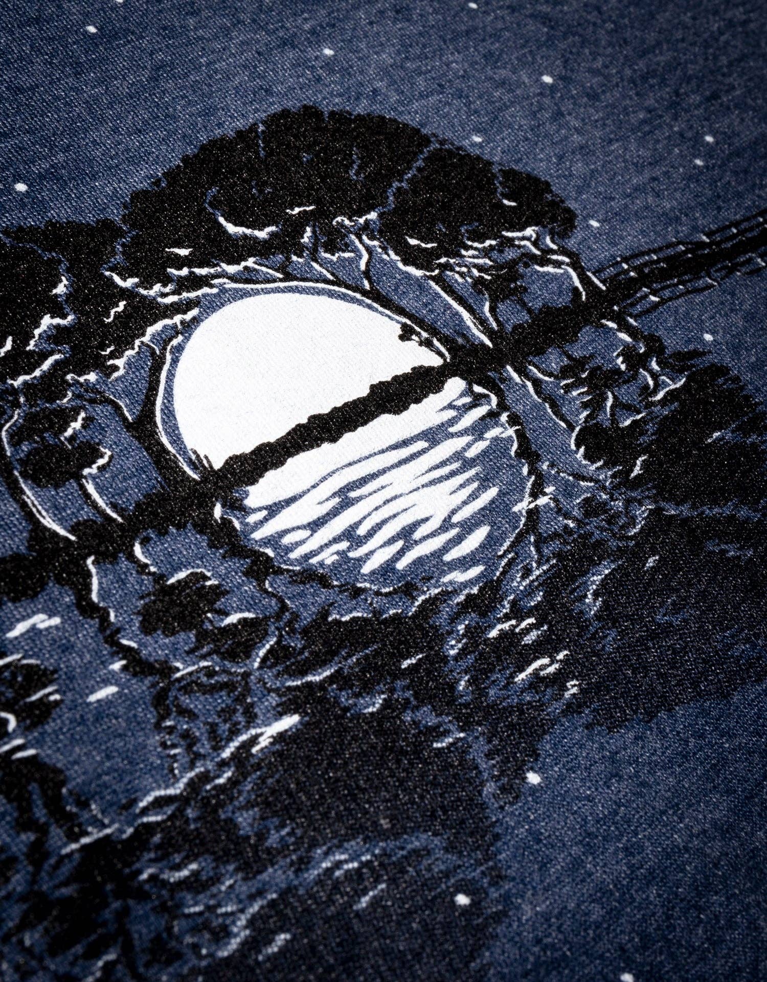 Vintage Navy Acoustic Guitar Moonrise Musician T-shirt for Men for wholesale on Faire5