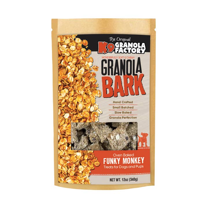 Granola BARK Funky Monkey 10oz for wholesale by K9 Granola Factory