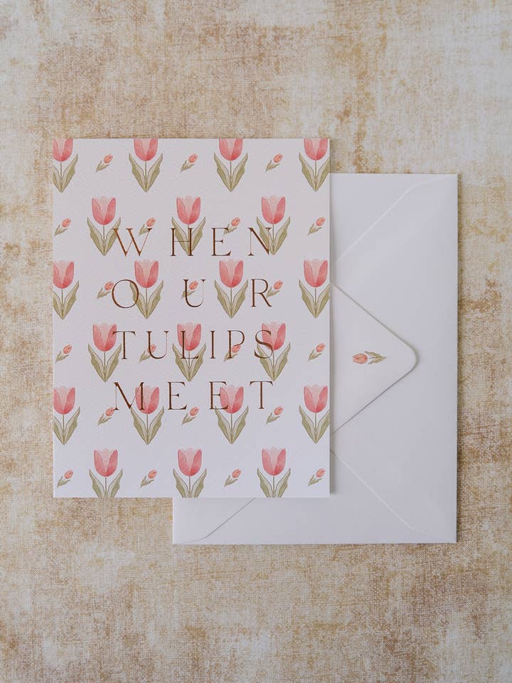 When Our Tulips Meet | Love | Anniversary | Greeting Card for wholesale by Flower Heads