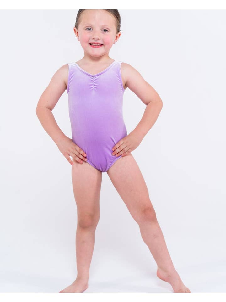 Pink Lemon Dancewear - Wholesale Leotard – Child - Lani Gathered Front Velvet Leotard9