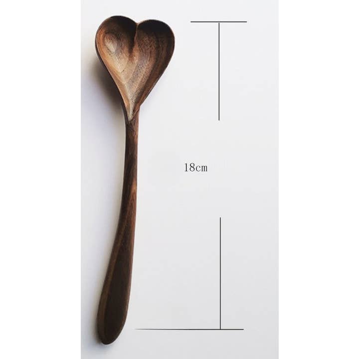 Gohobi (We cover U.S. import duties) - Wholesale Kitchen Spoon - Gohobi Handmade Wooden Heart Shape Spoon 0108