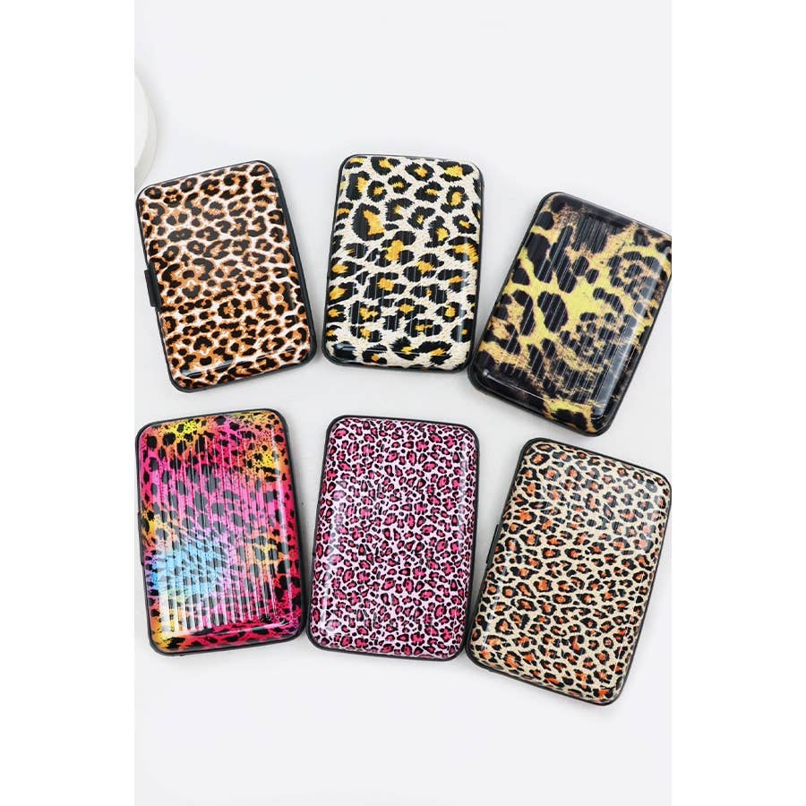 MIX COLOR Leopard Print Ulta Slim Card Caddy for wholesale on Faire1