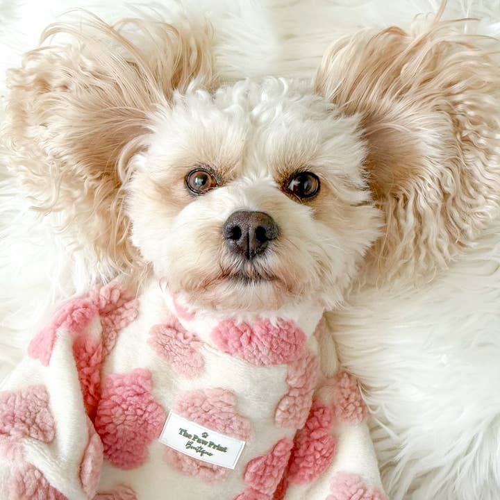 The Paw Print Boutique - Wholesale Pet Coat - Dog - The Peony Pink Floral Fleece16