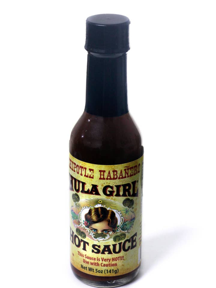 Hula Girl Chipotle Habañero Hot Sauce 5oz Box of 12 for wholesale by Hula Girl Products