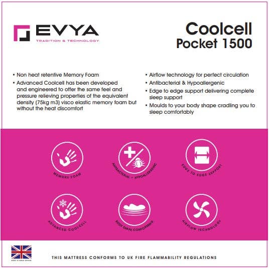 EVYA Mattress – wholesale Bed – Coolcell Pocket Sprung Mattress1
