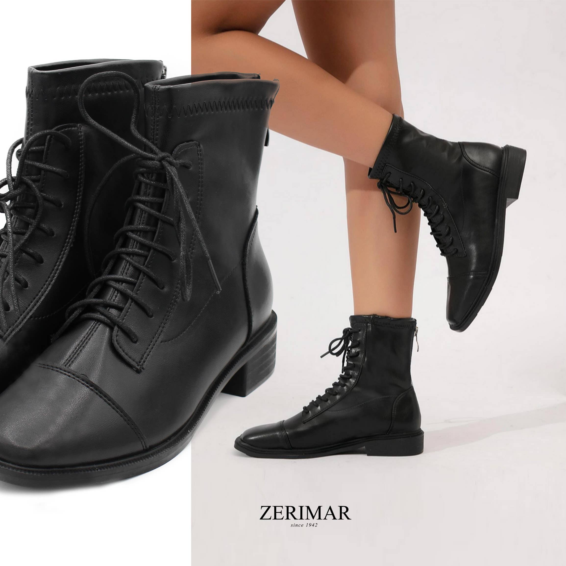 Negro Zerimar Women’s Boots: Stylish & Comfortable with Heel for wholesale on Faire4