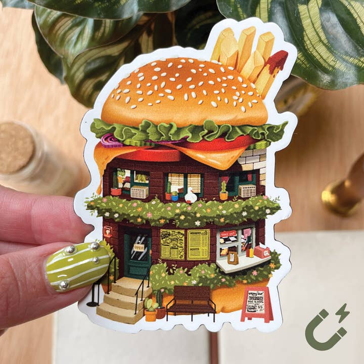 Hamburgerrestaurangmagnet för wholesale av LINH T VO ART & ILLUSTRATION