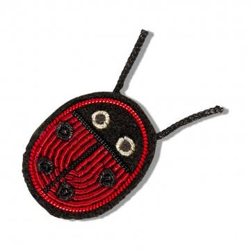 Hand embroidered brooch - Ladybird for wholesale by Macon & Lesquoy