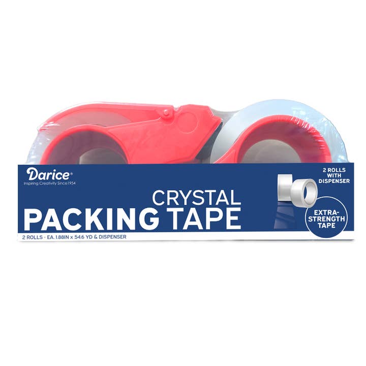 2 Pack Crystal Extra Strength Tape - 2 Heavy Duty Dispensers for wholesale by The Toy Group