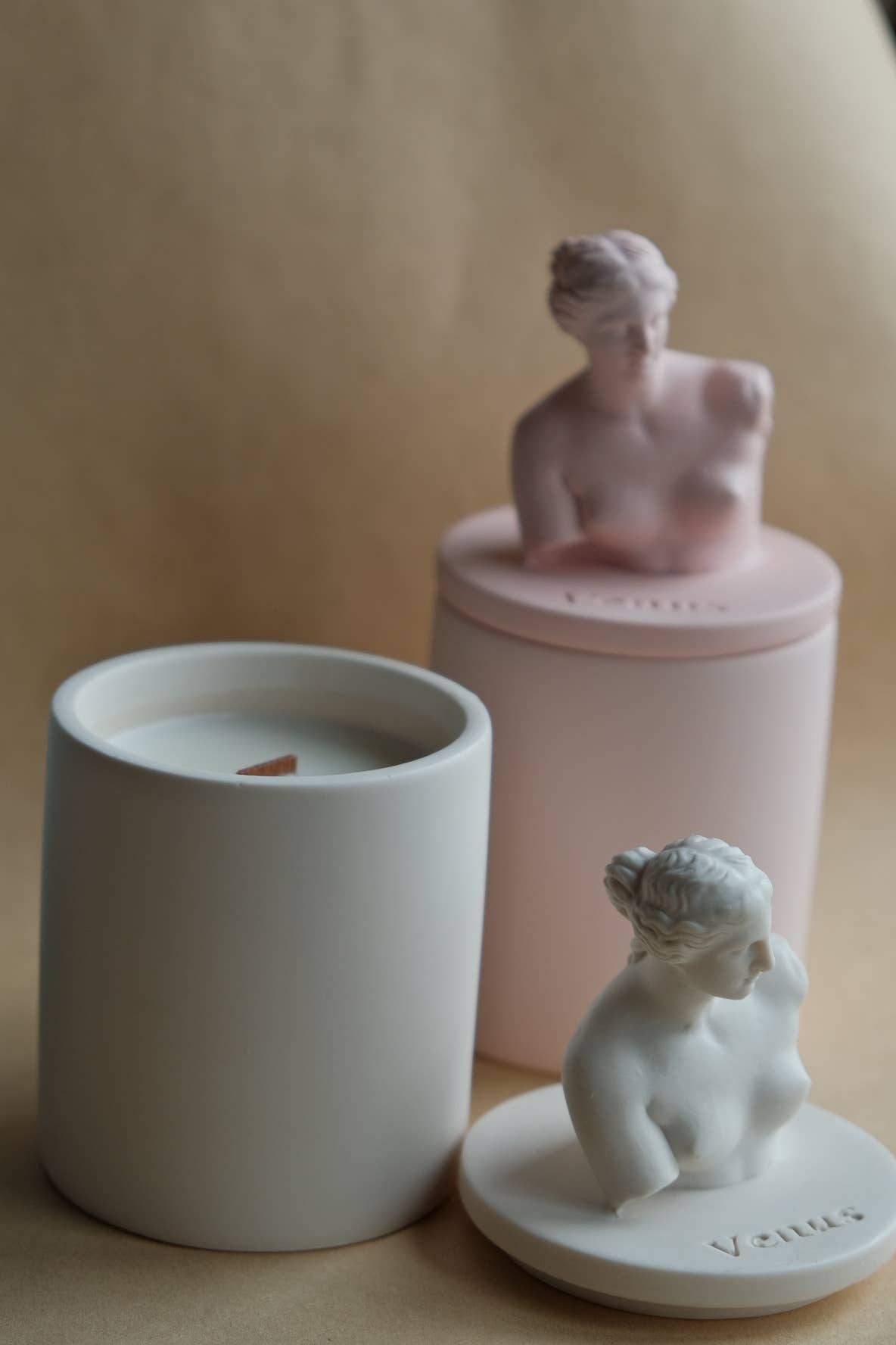 ECLAT DE L'AUBE - Vente Bougie en bocal - Bougie en bocal parfumée - Venus sculpture 1