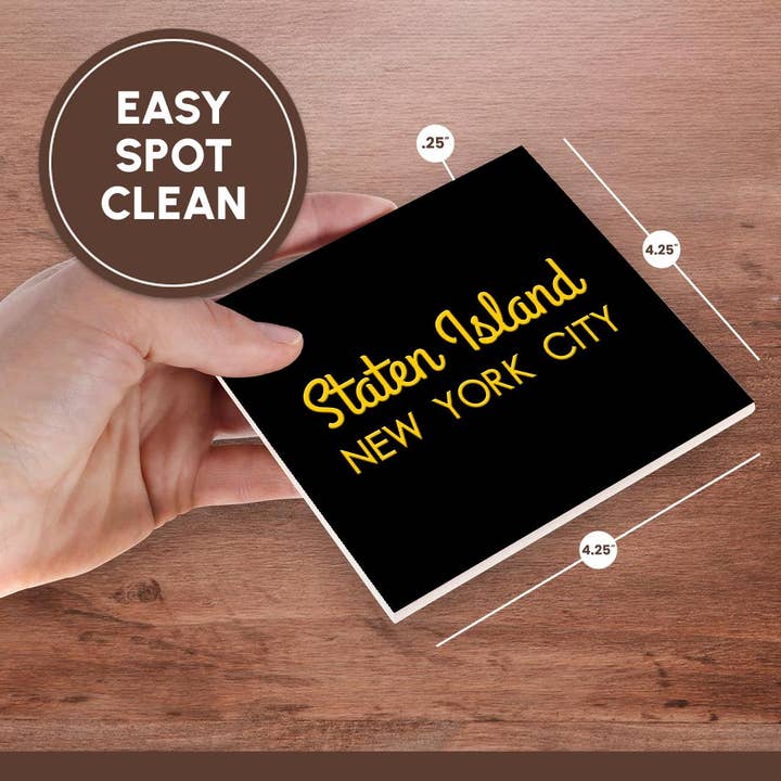 3dRose - Wholesale Coasters - 3dRose, Staten Island, New York City borough. Patriot home town gift, charm, Coaster6