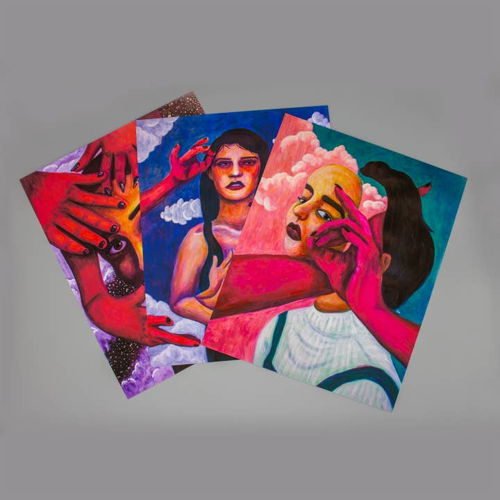 Demonen Identificeren Serie - Portretschilderijen voor wholesale door Hijinx Mixed Media