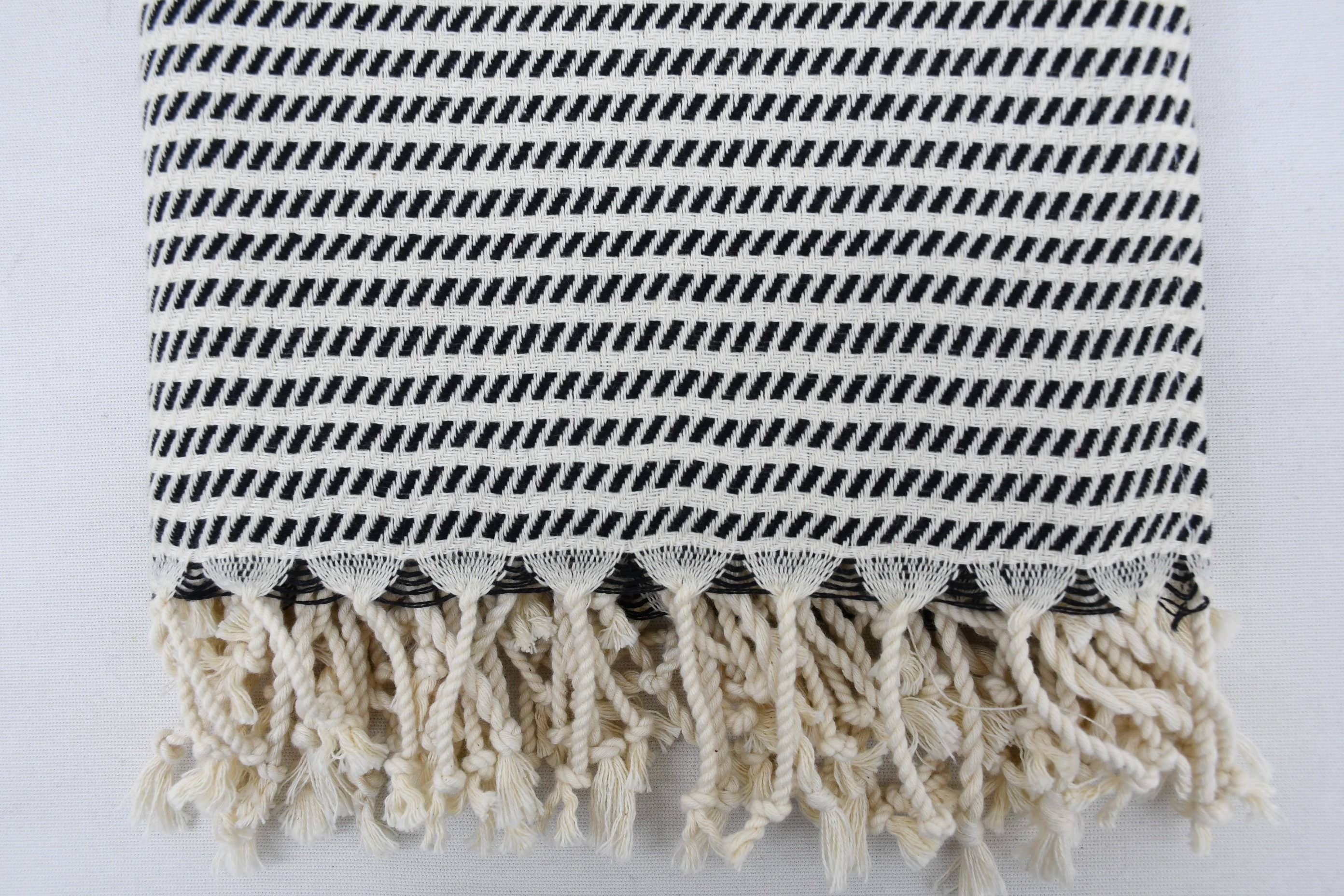 Organic Turkish Towels – wholesale Handduk – Handduk, Elegant Svart Kökshandduk5