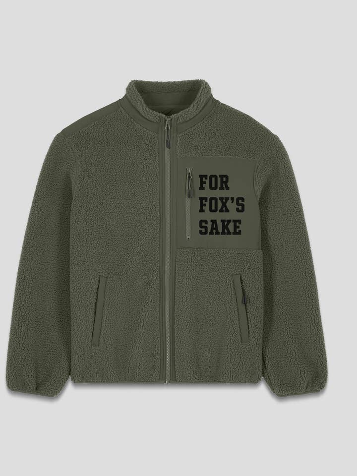 FOR FOX'S SAKE |I'M ALL GAME fleece sherpa jacket for wholesale by vol(t)age