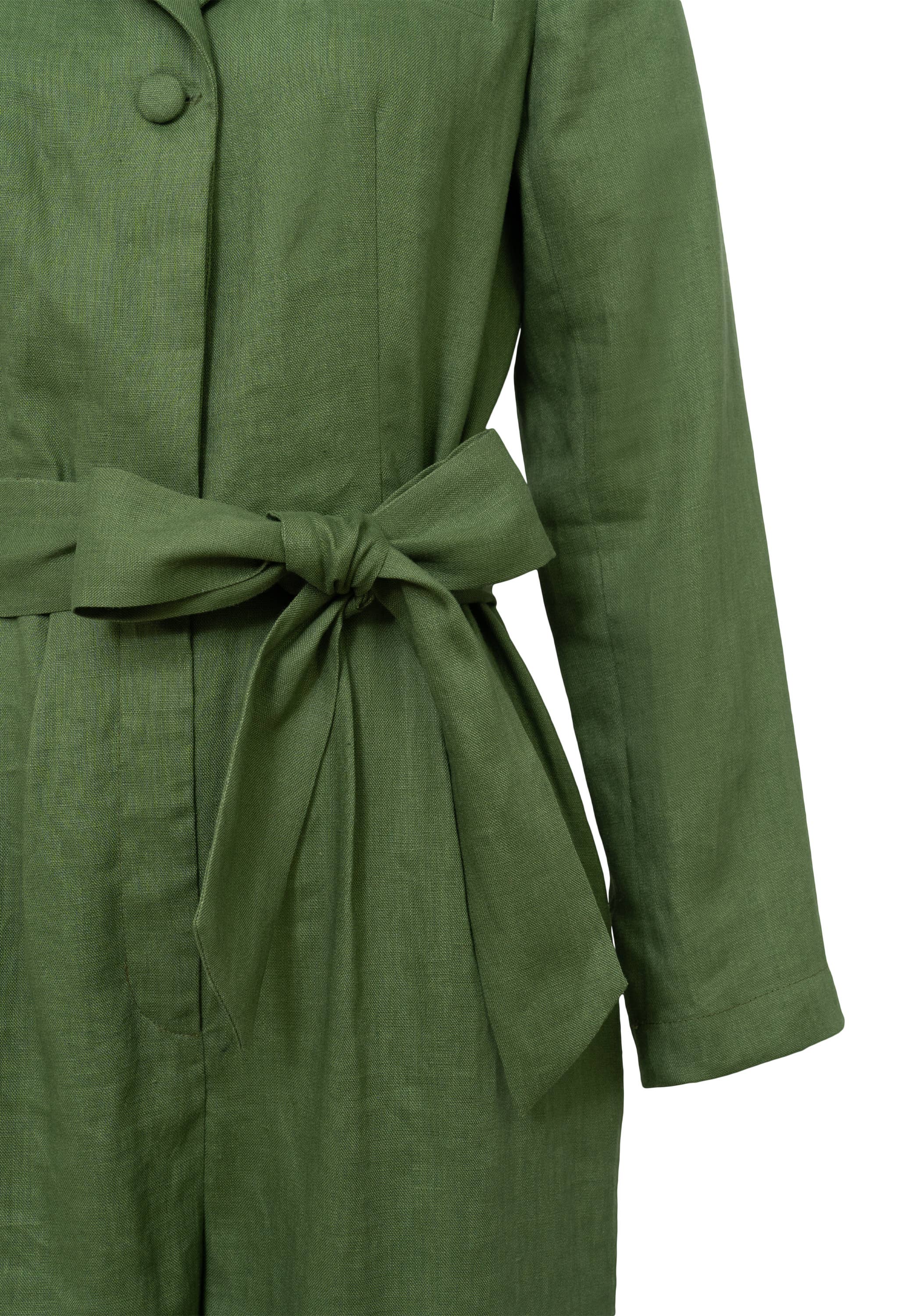 CHIC STAR - Venta al por mayor Peto - Mujer - Mono negro con cinturón de lino con un solo botón, talla grande, de Chic Star5