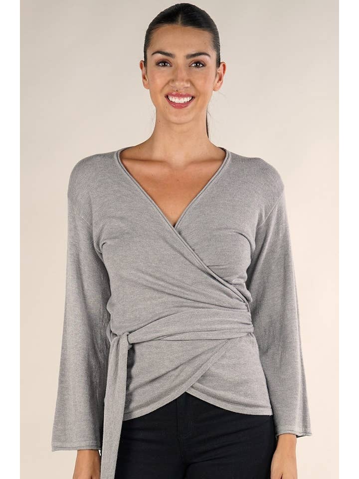Lovestitch - Vente Pull en maille – femme - Pull à manches évasées Dressy Wrap10