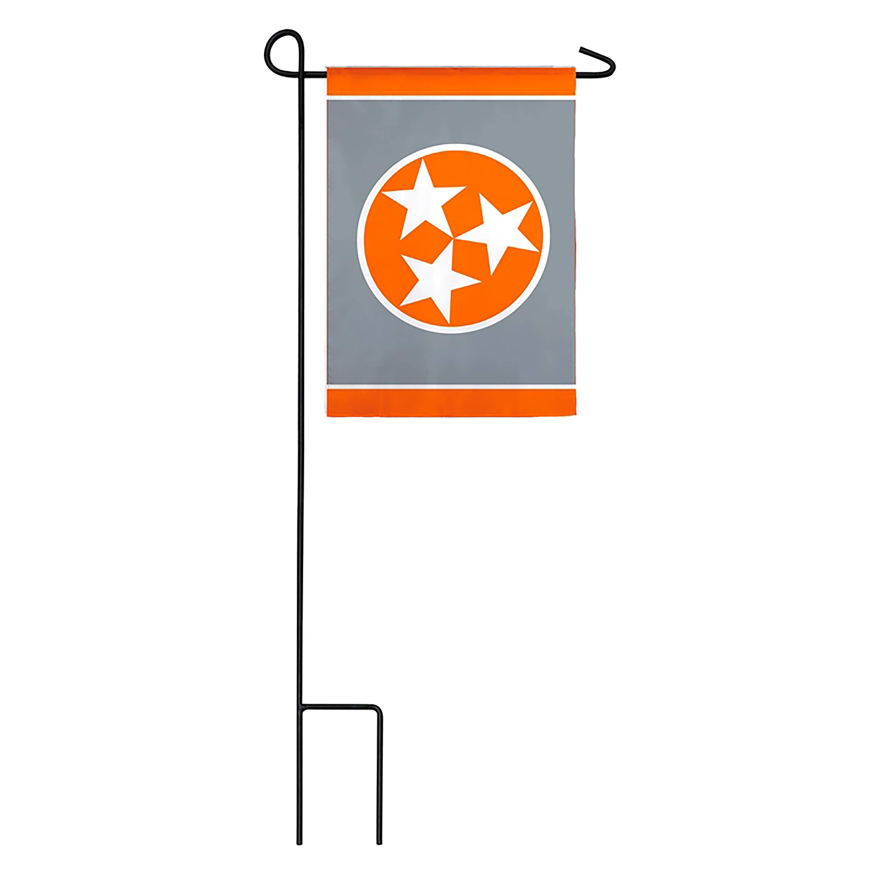Evergreen Enterprises - Wholesale Flag - Tennessee Tri Star, Grey Garden Applique Flag0
