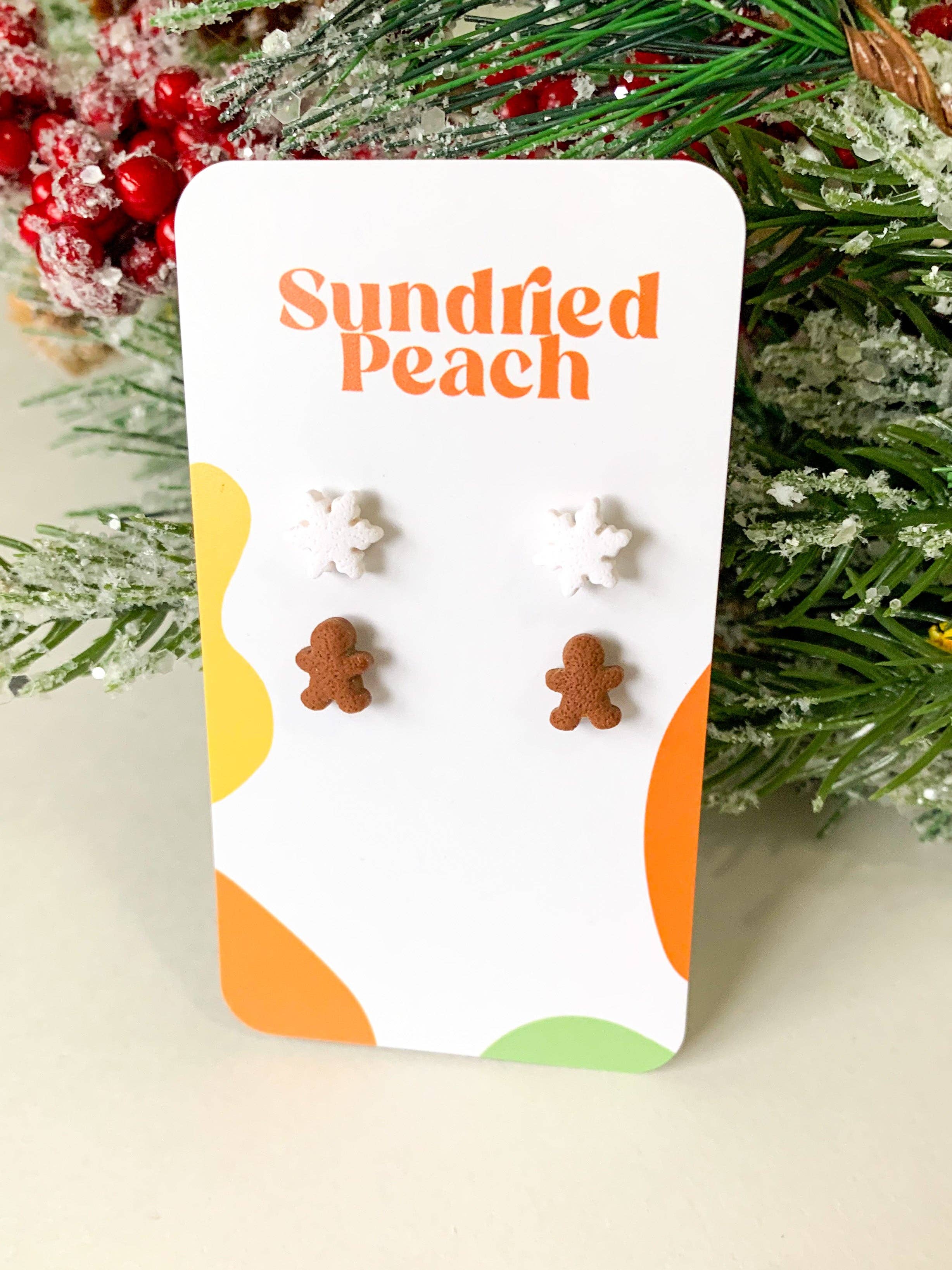 Sundried Peach - Venta al por mayor Pendientes de botón/aretes de poste - Mini paquete de tachuelas de invierno2
