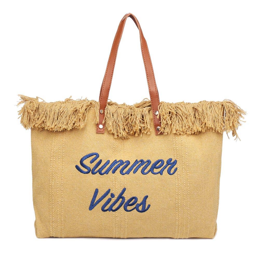 Urban Expressions - Wholesale Beach Bag - Summer Vibes Fringe Beach Tote5
