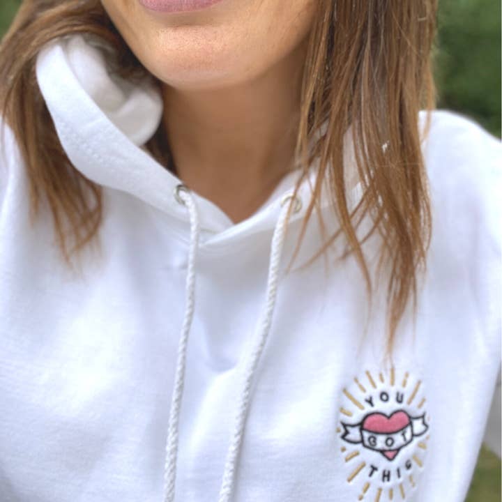 Du Fick Denna Arctic White Hoodie för wholesale av Percy and Nell Retail Limited