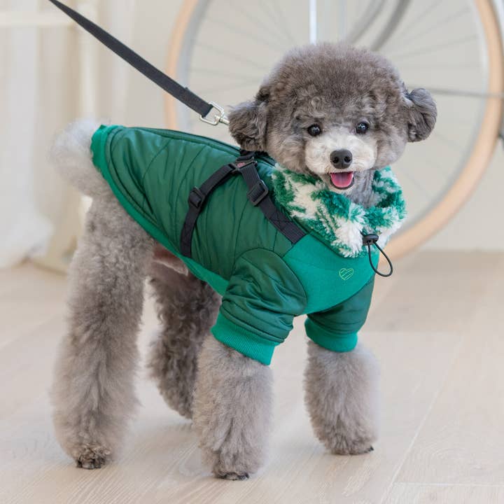 Puppia International Inc. - Wholesale Pet Coat - Dog - PINKAHOLIC XENIA DOG COAT W/ INTEGRATED HARNESS