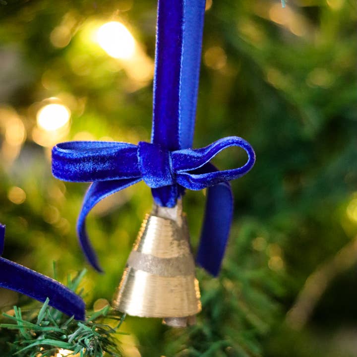 Beige & Stone USA - Wholesale Ornament - Christmas Tree Ornament Bell with Ribbon 3 pieces12