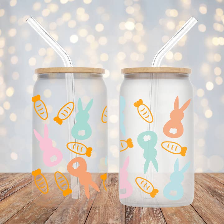 Verre Bunny Butts Libby pour la vente par Peach Tree Textile + Trends