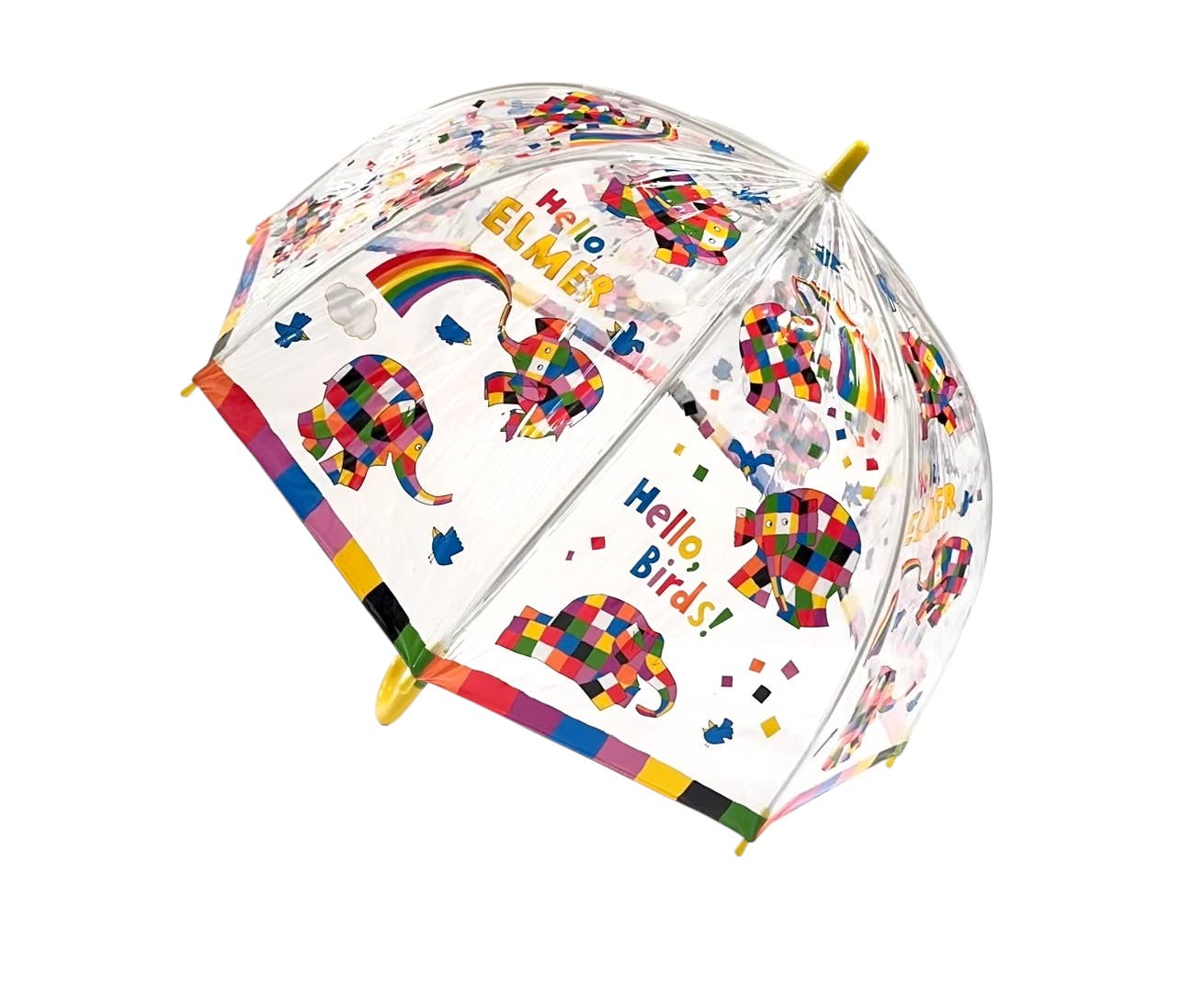 Soake – wholesale Umbrella – kids – Hello Elmer PVC Clear Dome Umbrella