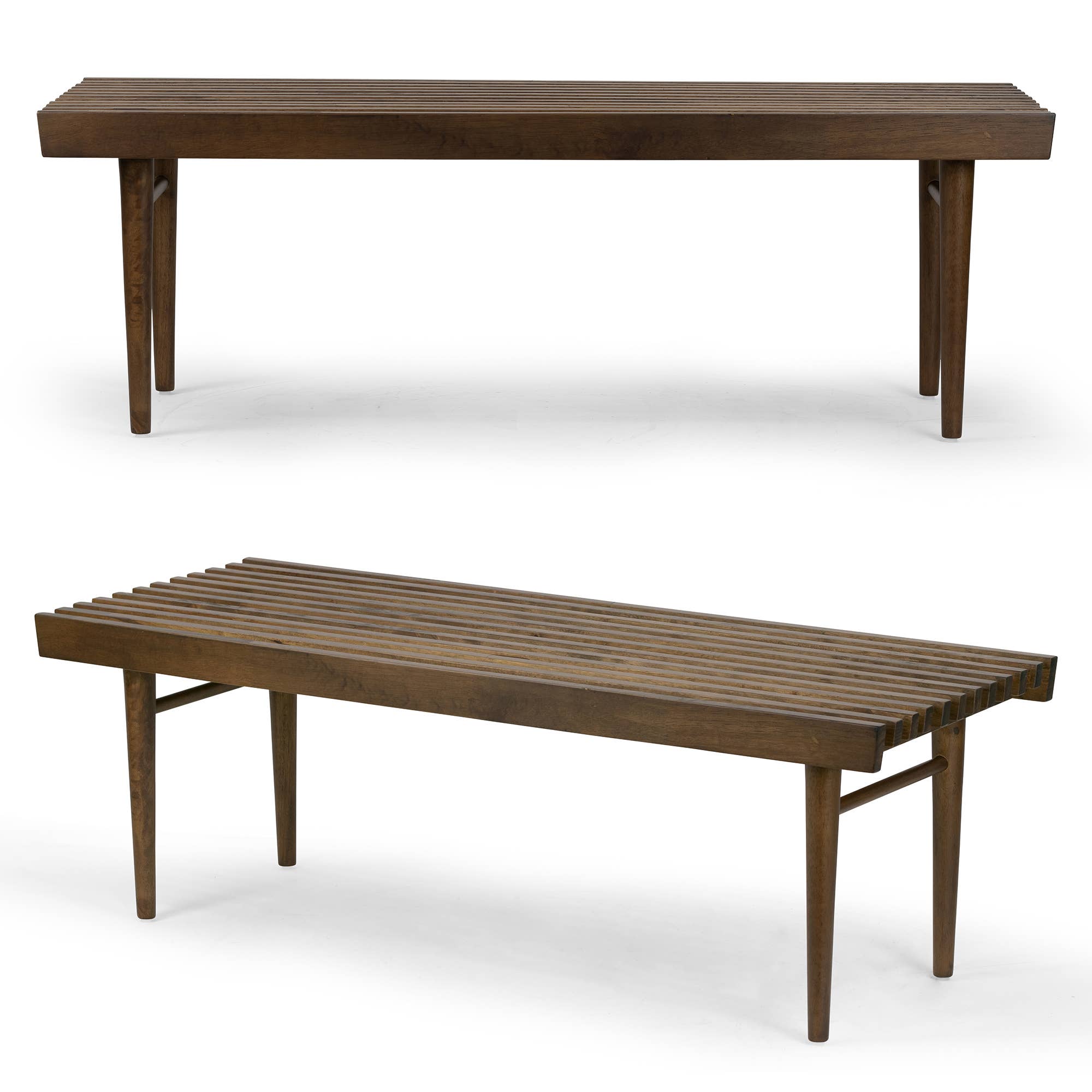 Glamour Home - Wholesale Bench - Baird Slatted Wooden Bench6