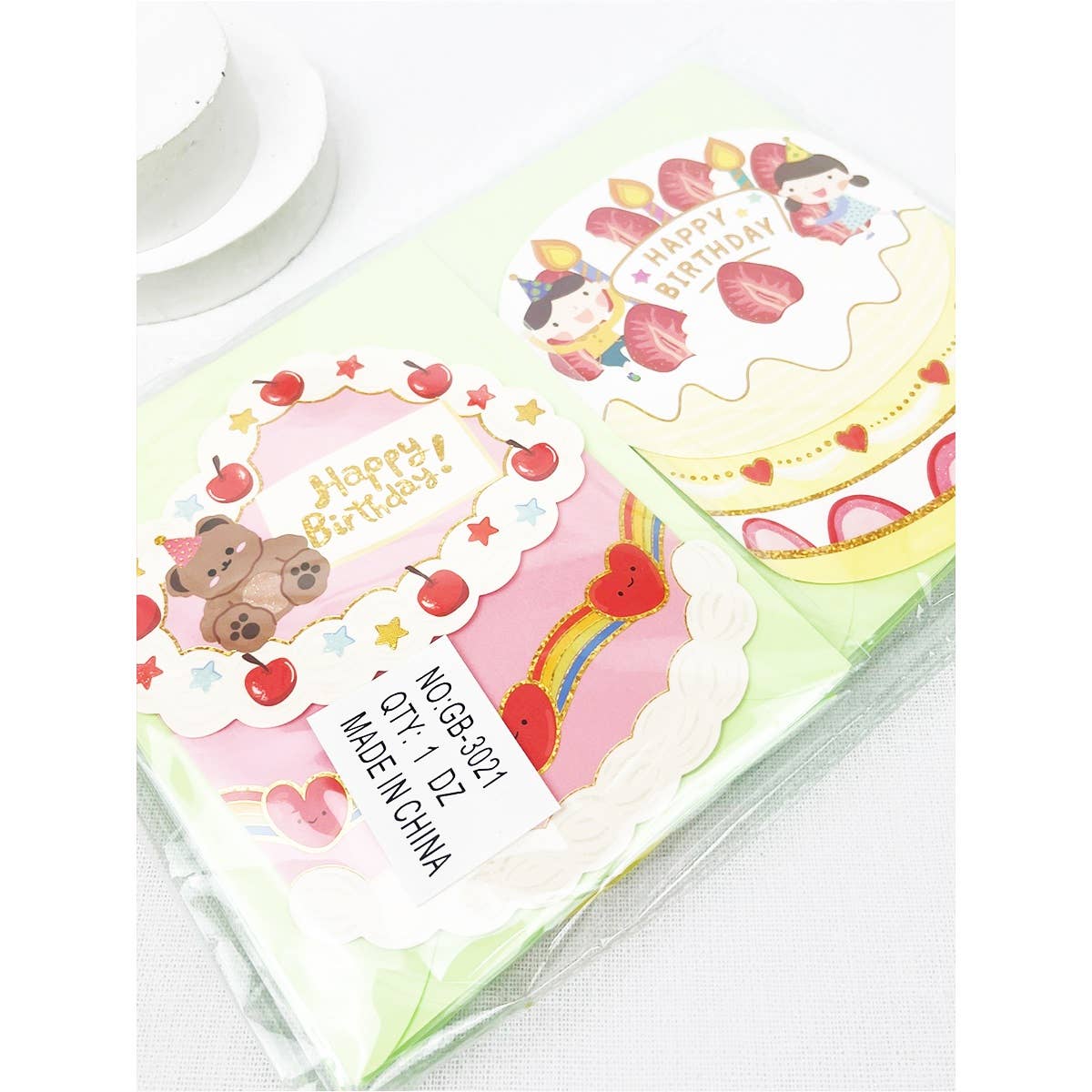 MIX COLOR Pop Up Happy Birthday Cards with Envelop for wholesale on Faire7
