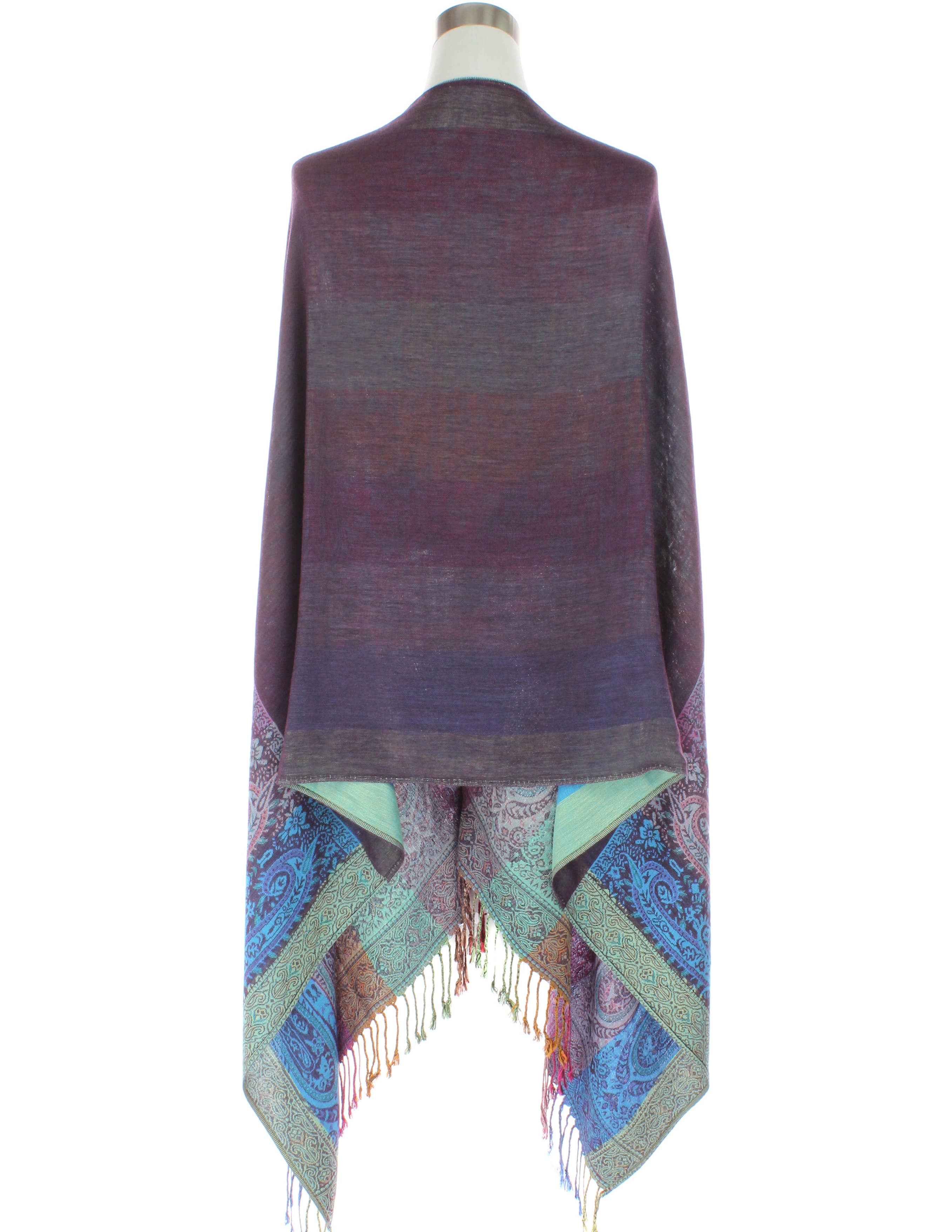 Original USA - Wholesale Scarf - Women's - Two Sides Long Paisley Pashmina3