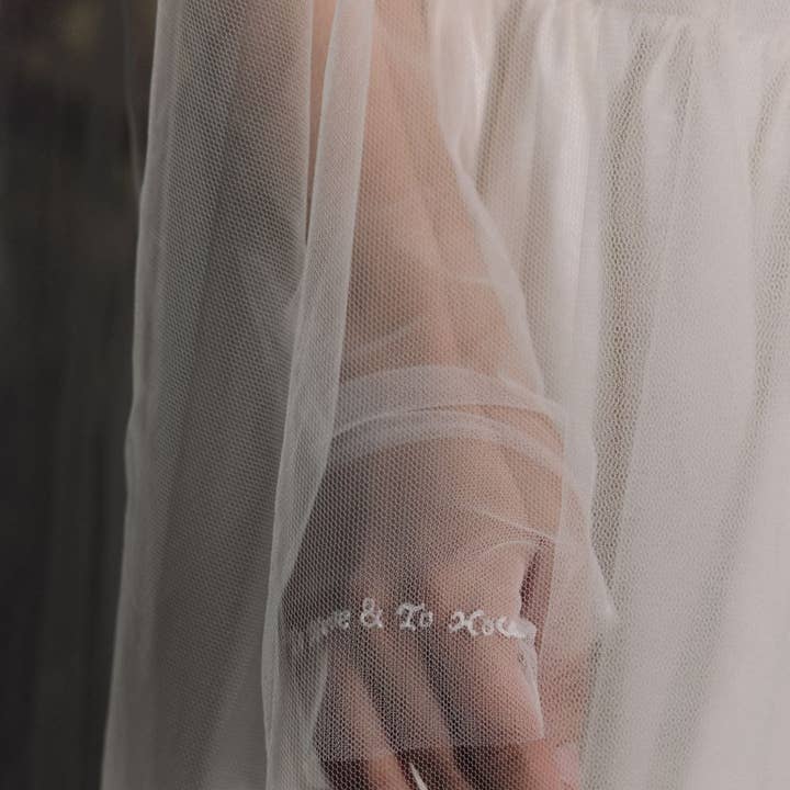 Dove Grey Accessories - Wholesale Gloves – Women's - Margot Fingerless Tulle Gloves With Embroidery 5