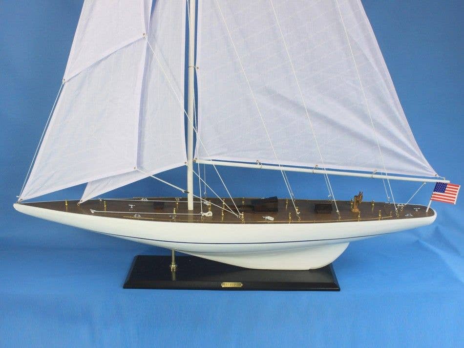 Hampton Nautical – wholesale Decorative tabletop object – Intrepid Model Sailboat Decoration 60"3