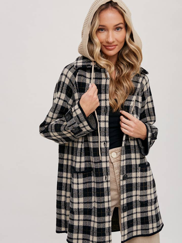 PLAID HOODIE JACKET for wholesale by Bluivy