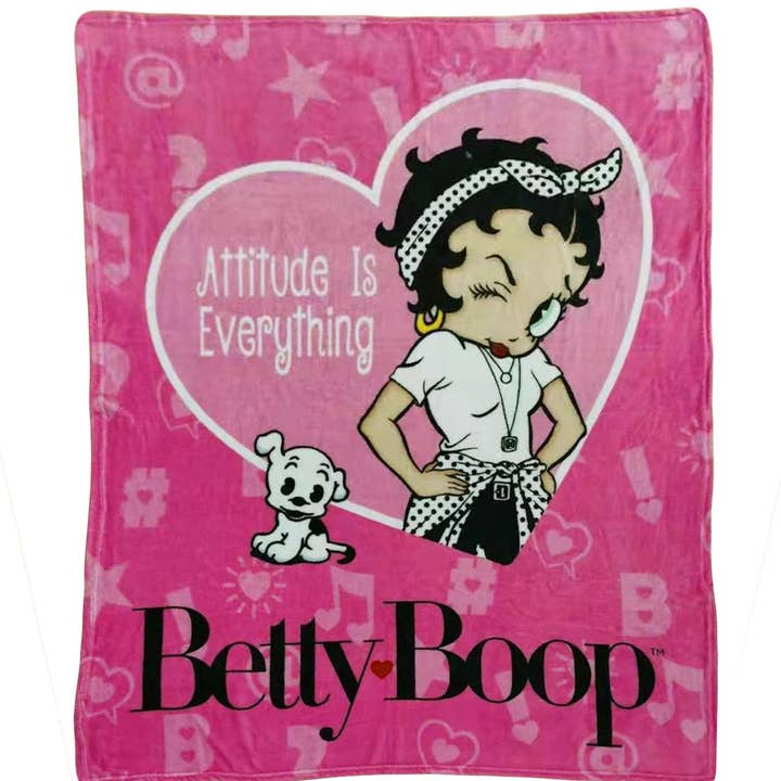 MID-SOUTH PRODUCTS - Wholesale Throw Blanket - Betty Boop Throw Blanket - Attitude
