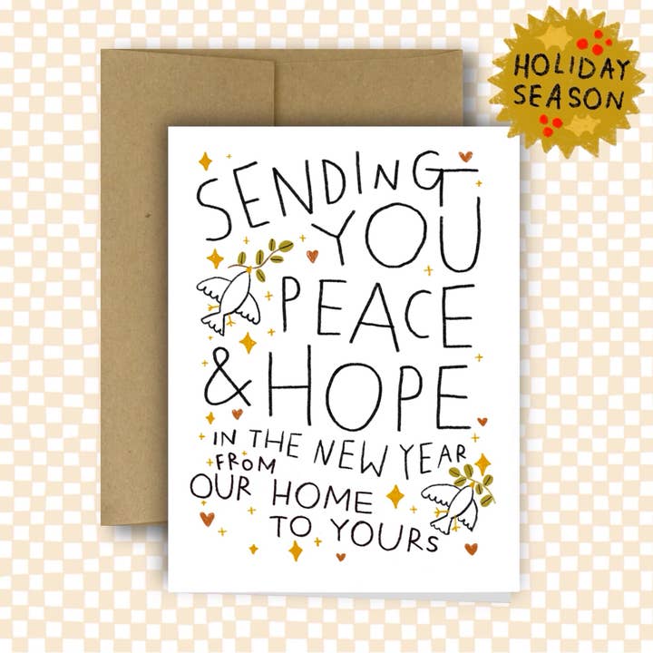 SENDING YOU PEACE & HOPE Card per la vendita all'ingrosso da parte di RANI BAN CO