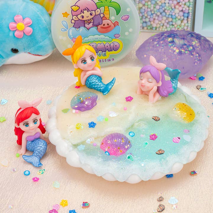 Kawaii Slime Company - Wholesale Putty/Slime - Kids - Mermaid Cove Clear Slime (4pcs/case)3
