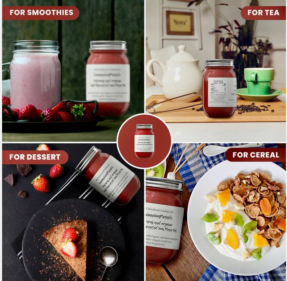 Naomi's Happy Place Shop - Wholesale Oral Supplement/Vitamin - Fresh Organic Passion Fruit Infused Sea Moss Gel5