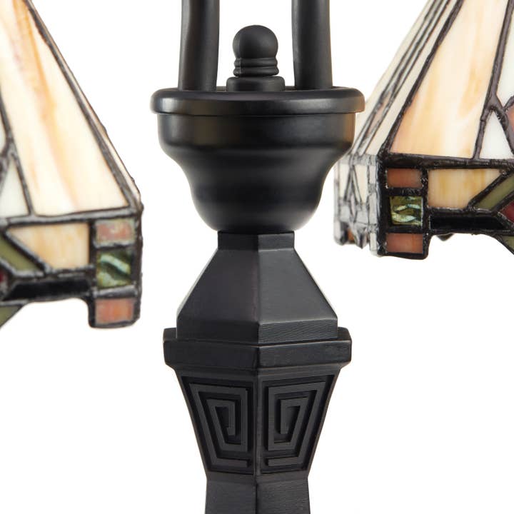 River of Goods - Wholesale Accent/Desk Lamp - 21''H Bryant Prairie Style Stained Glass Table Lamp 9