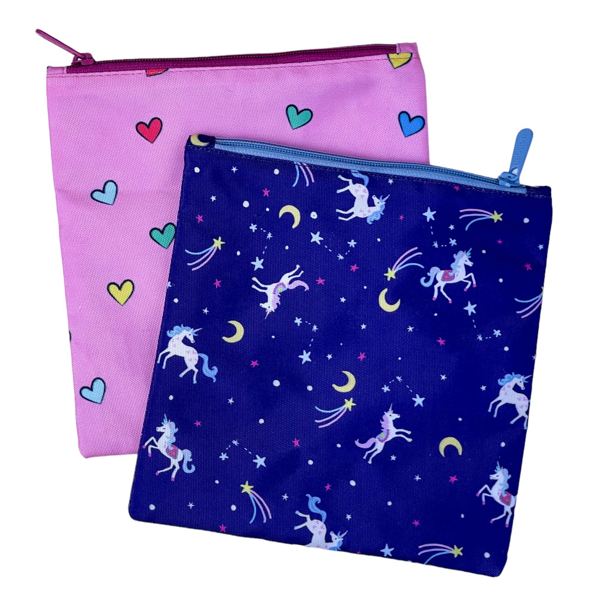 Yumbox - Wholesale Lunch Bag/Box - Kids - Reusable Sandwich Bag - Set of 2 - Hearts & Unicorns7