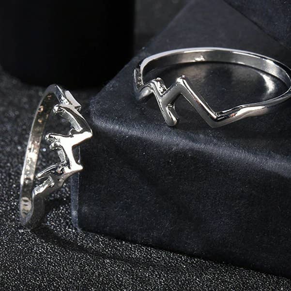 Ricarica Mountain Ring in acciaio inossidabile per la vendita all'ingrosso da parte di Peaceful Village Inc.