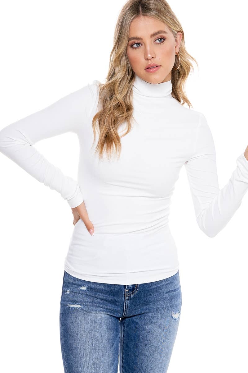 Zutter - Wholesale Knit Top - Women's - RIBBED L/S TURTLE NECK TOP2