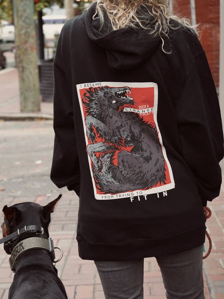 Kirin Koncept - Wholesale Hoodie - Unisex - Strange Shape - Black Hoodie