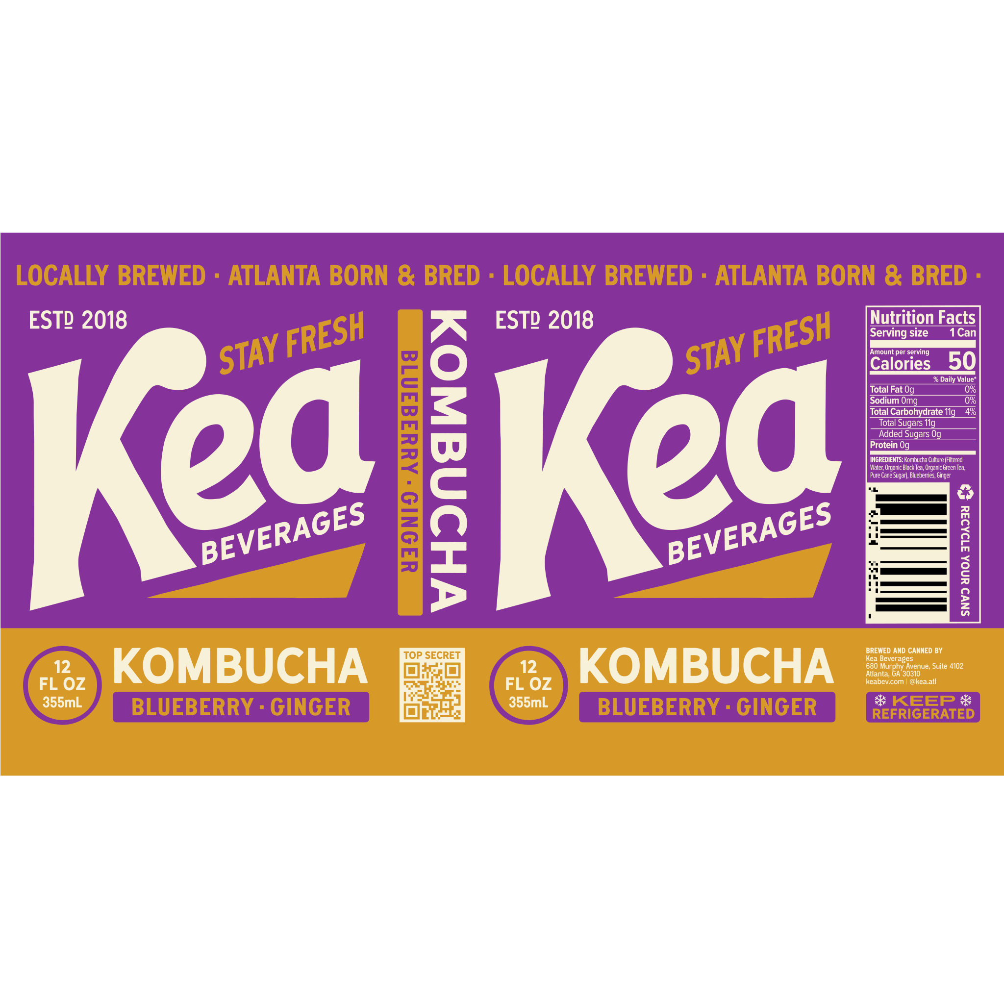 Kea Beverages - Wholesale Kombucha - Blueberry Ginger Kombucha5