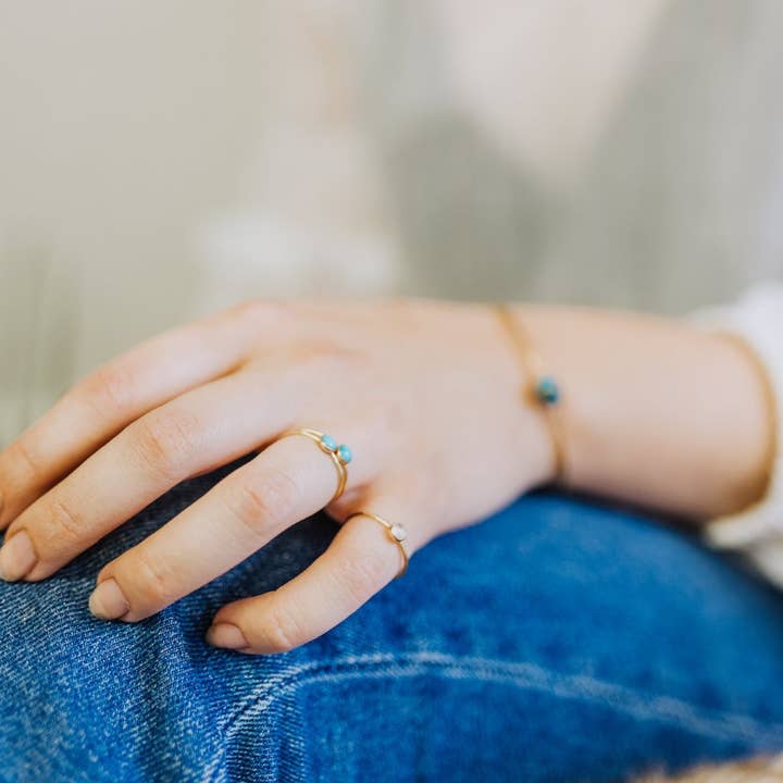 Pure Life Jewelry – Engroshandel Solitairering – Delikat Sten Stable Ring