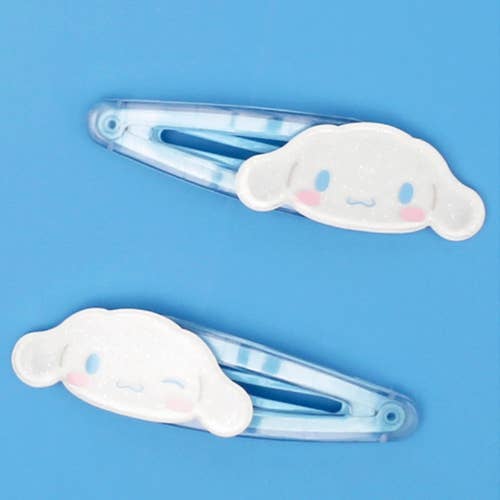 SANRIO SNAP HAIR CLIP WITH DECORATIVE PARTS - CINNAMOROLL for wholesale by BCZShop