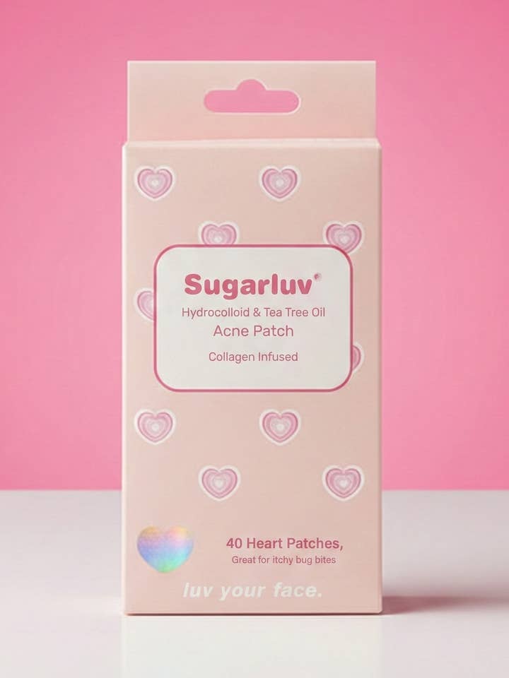 Hydrokolloid Akne-Pflaster + Teebaumöl Kaleidoskop-Herzen für den Großhandel von Sugarluv